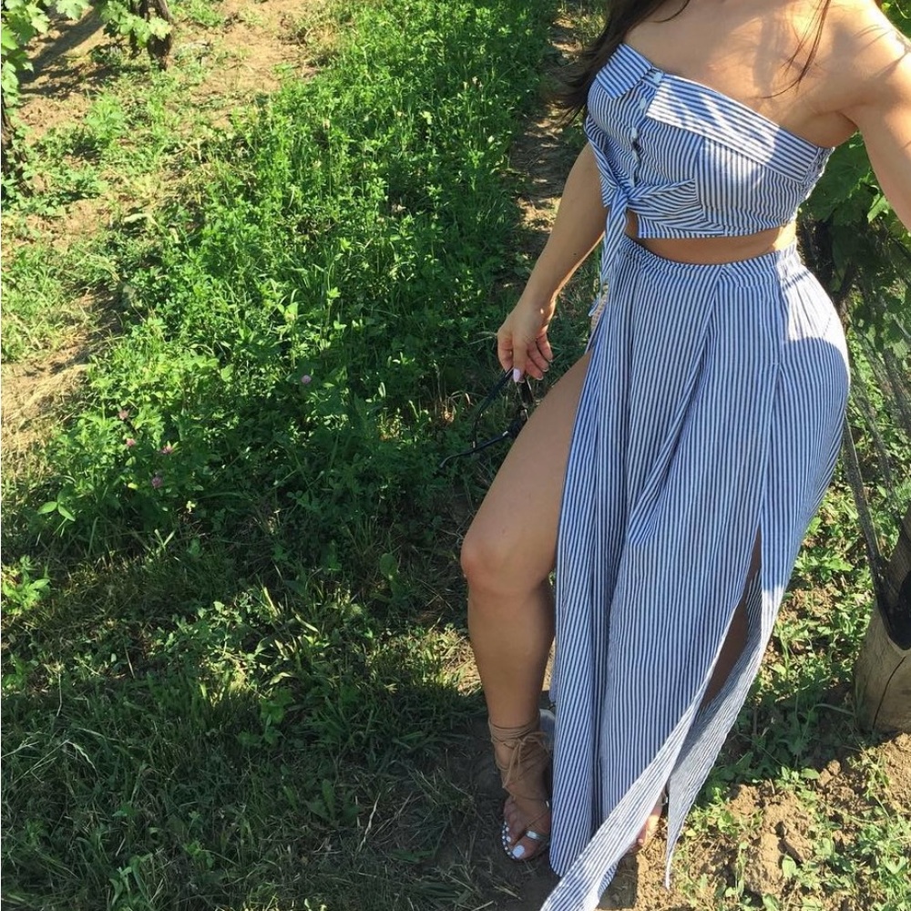High slit Pant and top set.